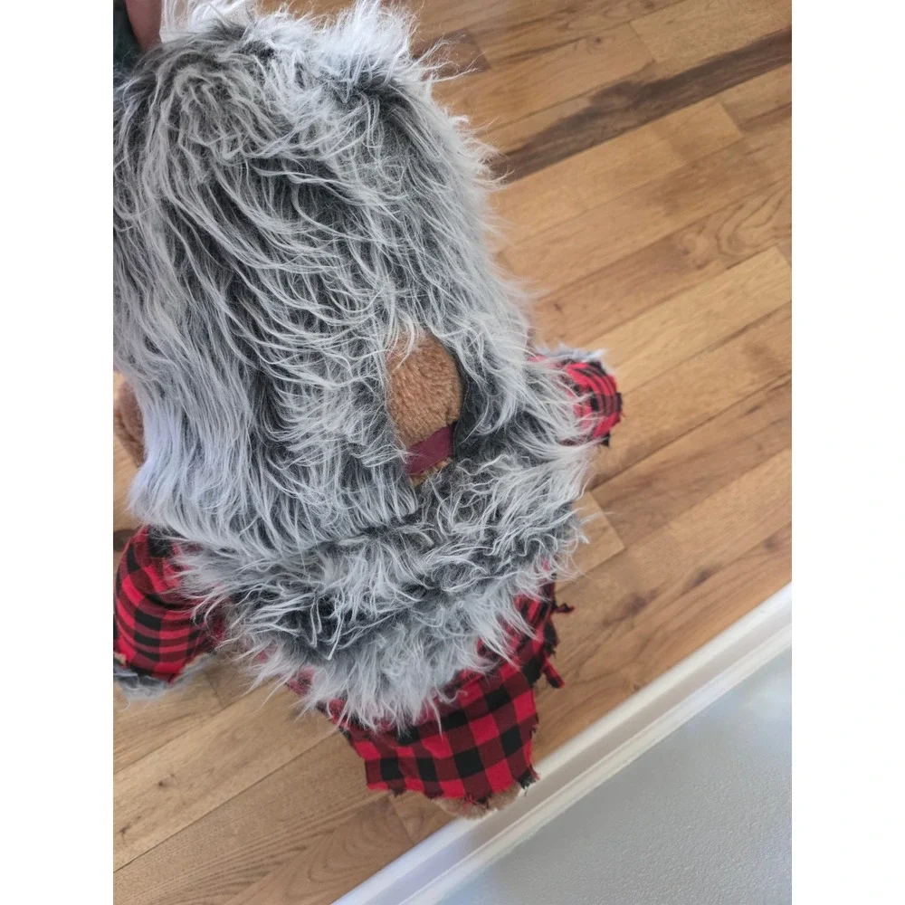 Hungry Howler Werewolf Costume Kids Medium Red Black Plaid 4 Pc‎ Set Mask Shirt